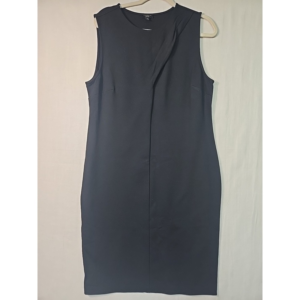 Talbots Women's 14 Solid Black Pointe Dress Sleeveless Sheath Party Cocktail